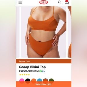 orange bikini top & bottoms from parade